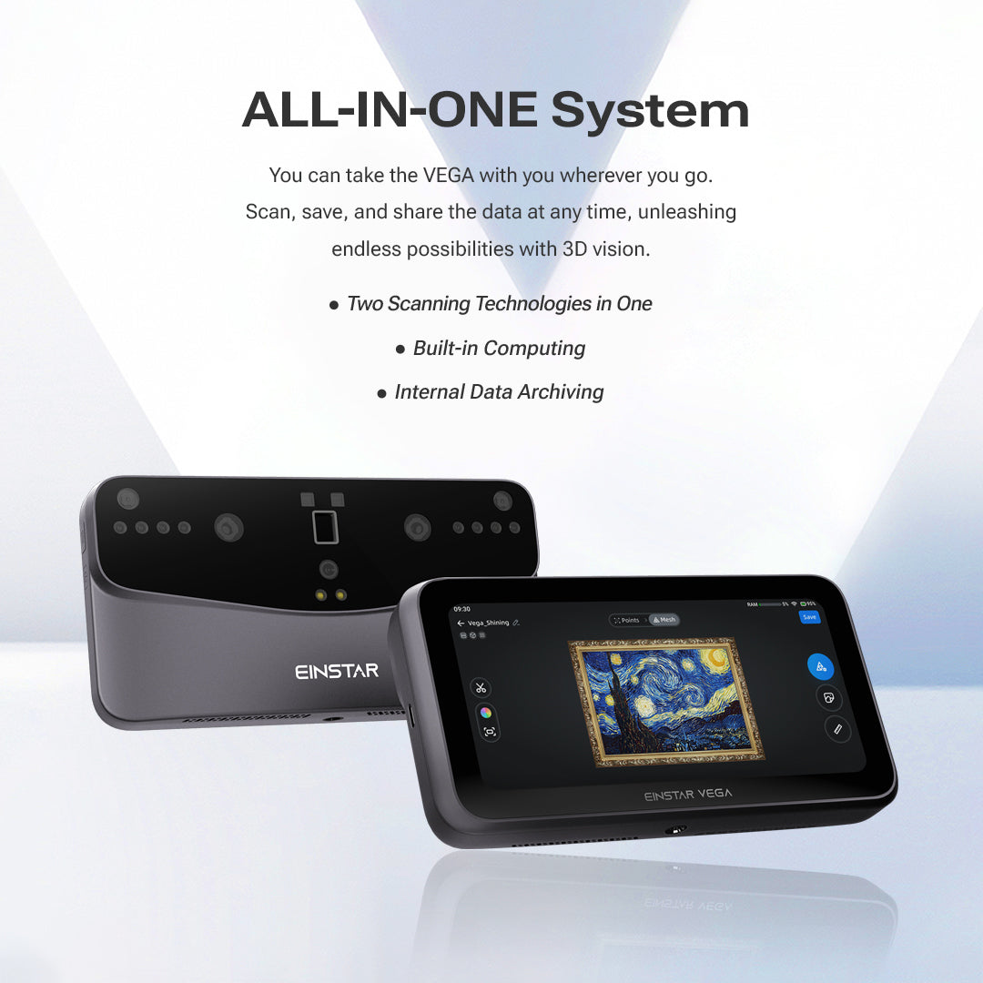 EINSTAR VEGA – Kabelloser All-In-One-3D-Scanner